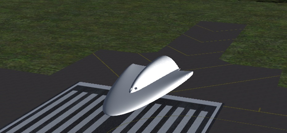 early model spaceplane in flightgear