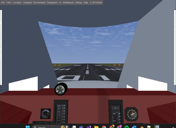space plane cockpit color